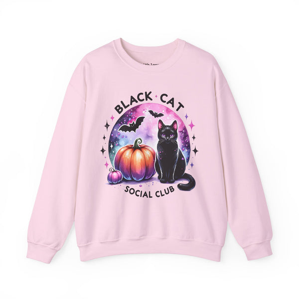 Black Cat Social Club Halloween Unisex Heavy Blend Crewneck Sweatshirt