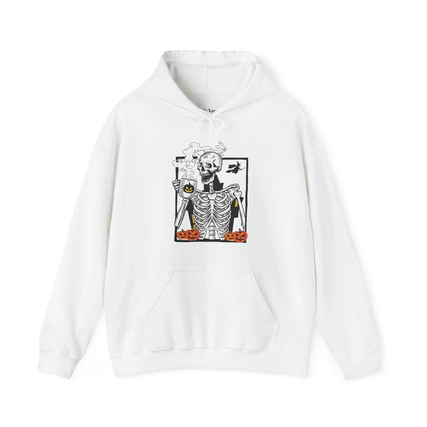 Skeleton Coffee Halloween Unisex Heavy Blend Hooded Sweatshirt