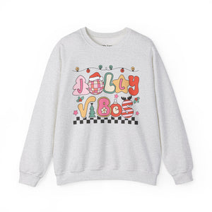 Jolly Vibes Retro Christmas Unisex Heavy Blend Crewneck Sweatshirt