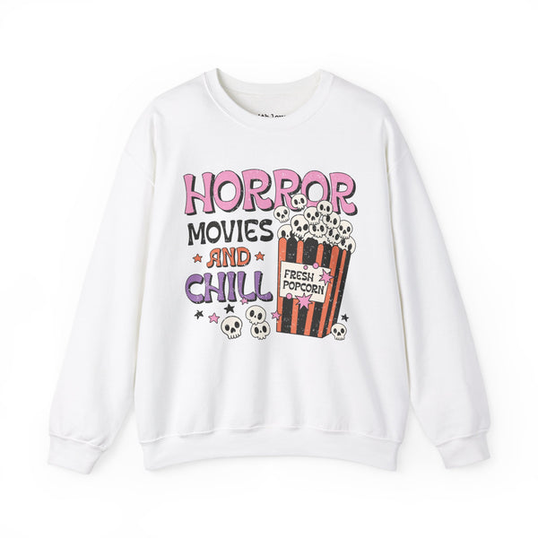 Horror Movies and Chill Unisex Heavy Blend Crewneck Sweatshirt