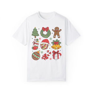 Disco Christmas Things Grid Comfort Colors Unisex Garment-Dyed T-shirt