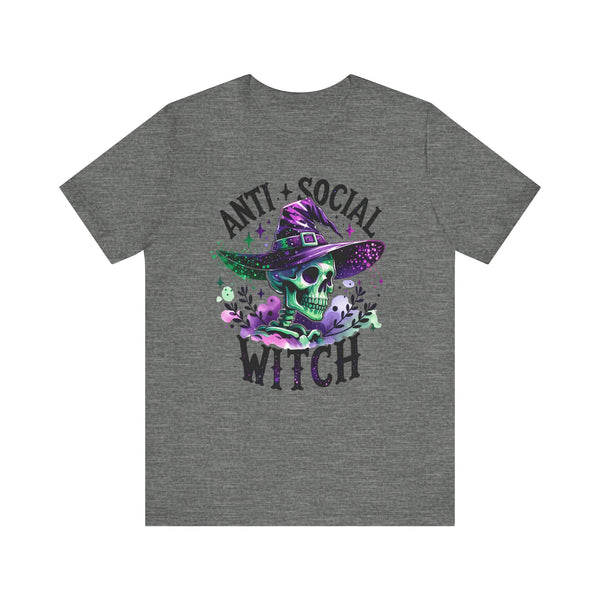 Anti Social Witch Social Anxiety Halloween Bella Canvas Unisex Jersey Short Sleeve Tee