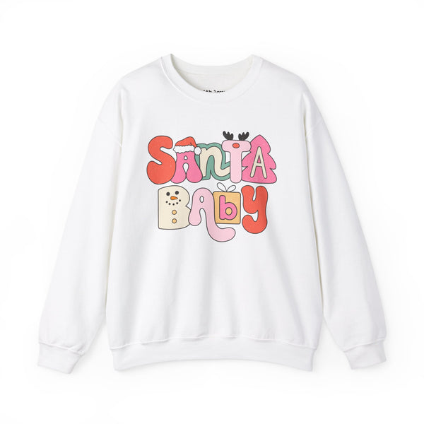 Santa Baby Retro Christmas Unisex Heavy Blend Crewneck Sweatshirt