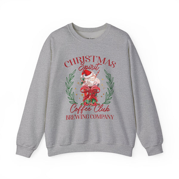 Christmas Spirit Coffee Club Brewing Company Unisex Heavy Blend Crewneck Sweatshirt