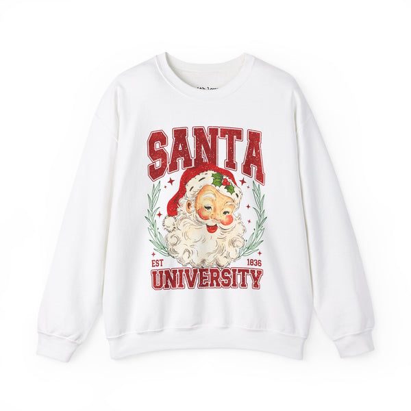 Santa University Christmas Unisex Heavy Blend Crewneck Sweatshirt