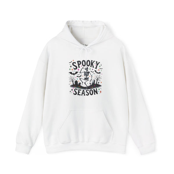 Spooky Season Dancing Skeleton Graveyard Halloween Unisex Heavy Blend Hooded Sweatshirt