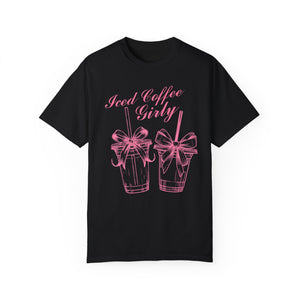 Iced Coffee Girly Coquette Comfort Colors Unisex Garment-Dyed T-shirt