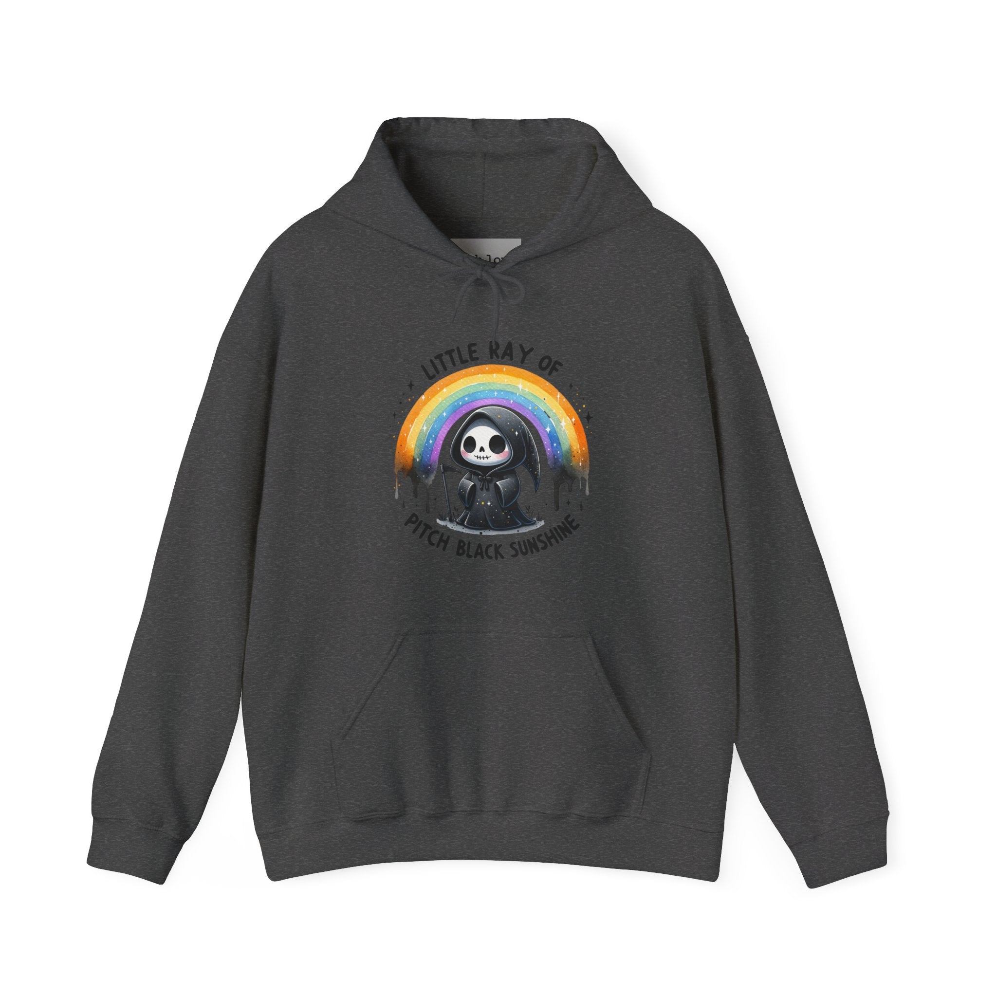 Little Ray of Pitch Black Sunshine Grim Reaper Unisex Heavy Blend Hooded Sweatshirt