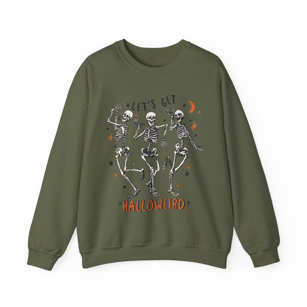 Let’s Get Halloweird Skeleton Halloween Unisex Heavy Blend Crewneck Sweatshirt