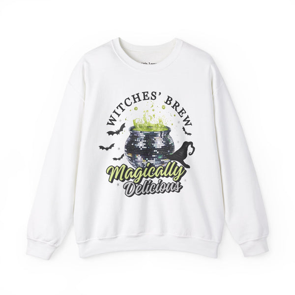 Witches' Brew Disco Cauldron Halloween Unisex Heavy Blend Crewneck Sweatshirt