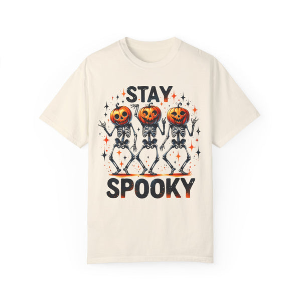 Stay Spooky Dancing Pumpkins Halloween Comfort Colors Unisex Garment-Dyed T-shirt