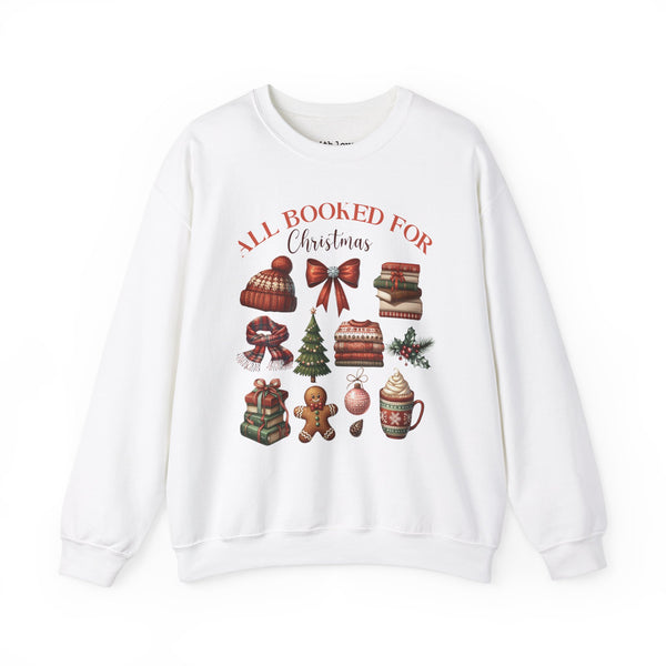 All Booked for Christmas Reading Unisex Heavy Blend Crewneck Sweatshirt