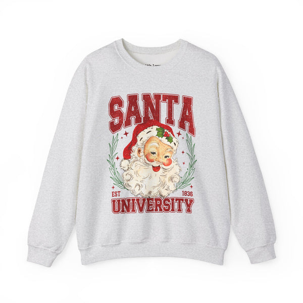 Santa University Christmas Unisex Heavy Blend Crewneck Sweatshirt