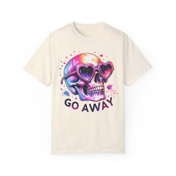 Go Away Antisocial Social Anxiety Skull Comfort Colors Unisex Garment-Dyed T-shirt