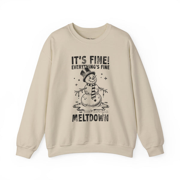 Just Having a Meltdown Snowman Unisex Heavy Blend Crewneck Sweatshirt