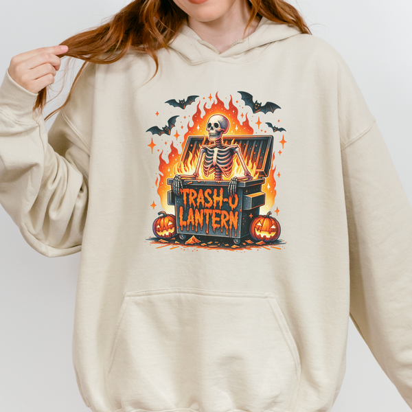 Trash O Lantern Skeleton Halloween Unisex Heavy Blend Hooded Sweatshirt