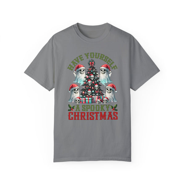 Have Yourself a Spooky Christmas Ghost Comfort Colors Unisex Garment-Dyed T-shirt