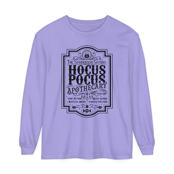 Hocus Pocus Apothecary Halloween Comfort Colors Unisex Garment-dyed Long Sleeve T-Shirt