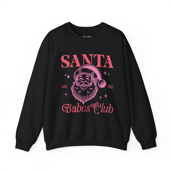 Santa Babes Club Christmas Unisex Heavy Blend Crewneck Sweatshirt