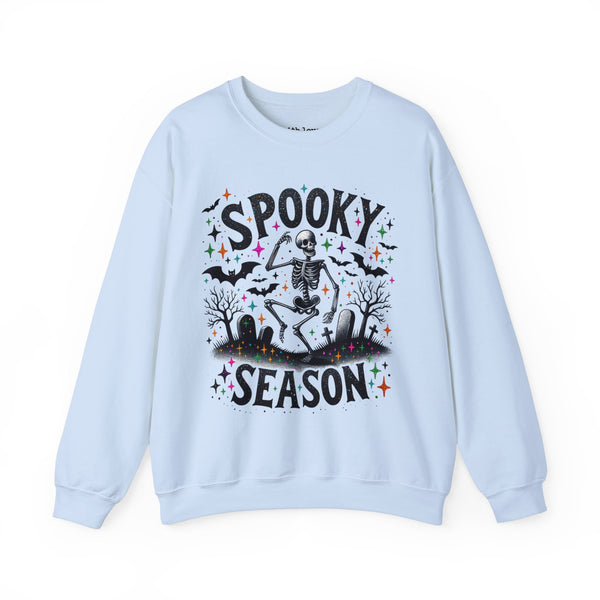 Spooky Season Dancing Skeleton Graveyard Halloween Unisex Heavy Blend Crewneck Sweatshirt