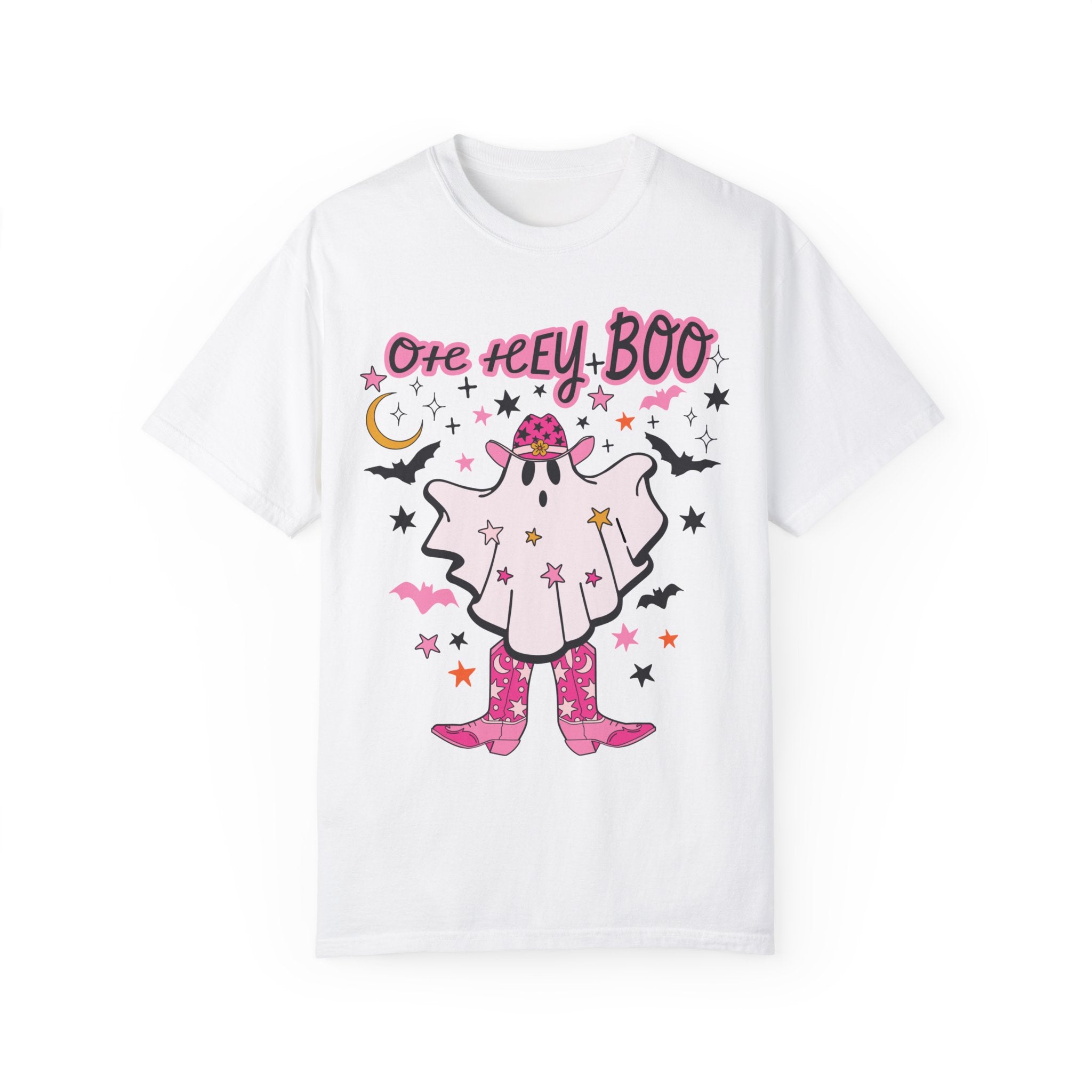 Oh Hey Boo Cowgirl Ghost Halloween Comfort Colors Unisex Garment-Dyed T-shirt