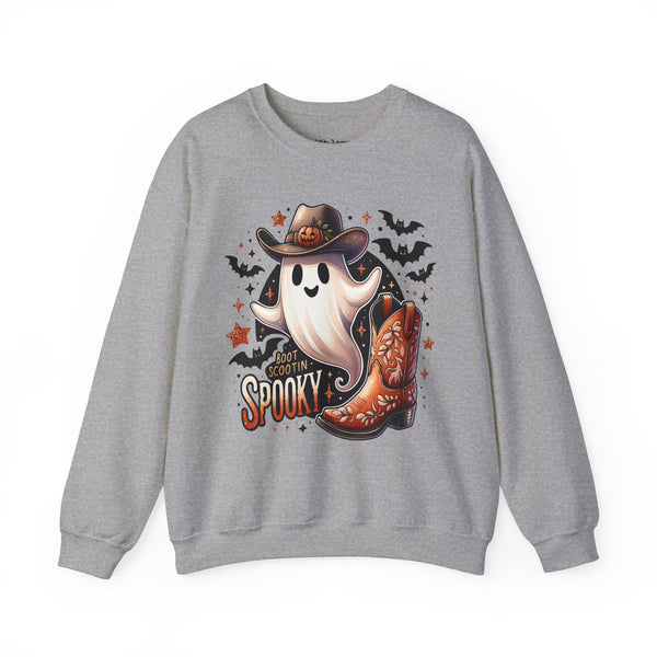 Boot Scootin Spooky Western Halloween Unisex Heavy Blend Crewneck Sweatshirt