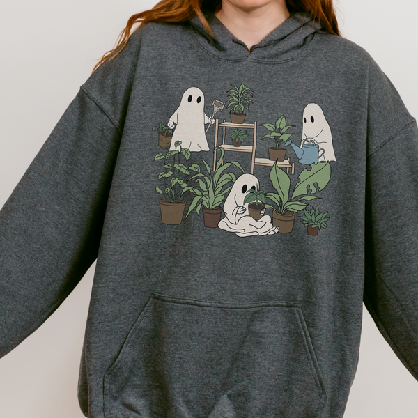 Ghosty Gardeners Halloween Plants Unisex Heavy Blend Hooded Sweatshirt