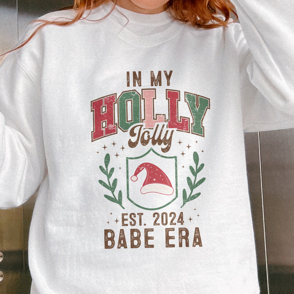 In My Holly Jolly Babe Christmas Unisex Heavy Blend Crewneck Sweatshirt