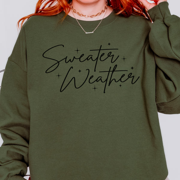 Sweater Weather Cozy Winter Unisex Heavy Blend Crewneck Sweatshirt