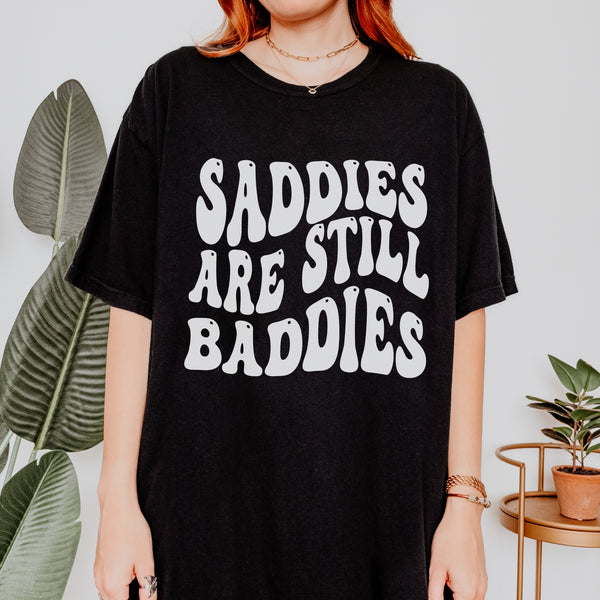 Saddies Are Still Baddies Mental Health Comfort Colors Unisex Garment-Dyed T-shirt