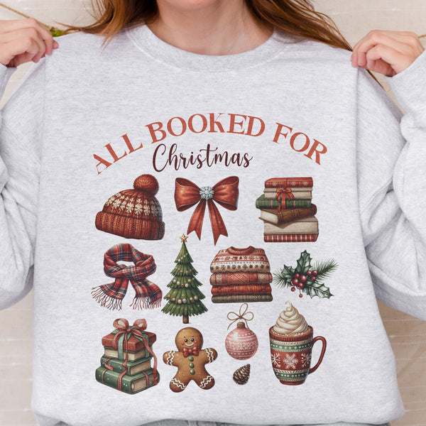 All Booked for Christmas Reading Unisex Heavy Blend Crewneck Sweatshirt