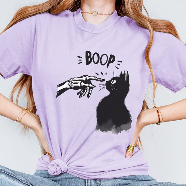 Boop Cat Skeleton Comfort Colors Unisex Garment-Dyed T-shirt