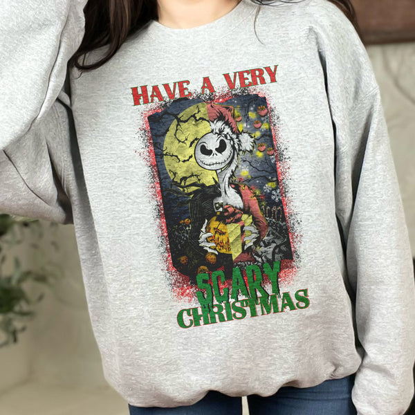 Have a Very Scary Christmas Skeleton Unisex Heavy Blend Crewneck Sweatshirt