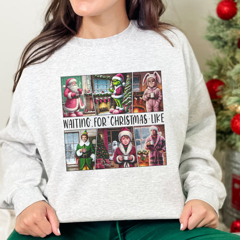 Waiting for Christmas Like Unisex Heavy Blend Crewneck Sweatshirt