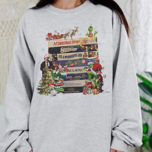 Christmas Movies VHS Unisex Heavy Blend Crewneck Sweatshirt