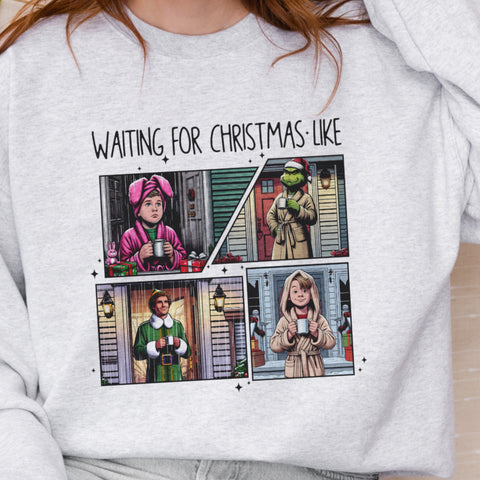 Waiting for Christmas Like Movies Unisex Heavy Blend Crewneck Sweatshirt