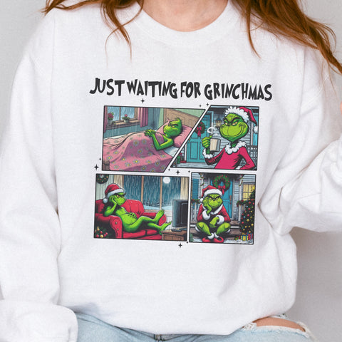 Just Waiting for Christmas Unisex Heavy Blend Crewneck Sweatshirt