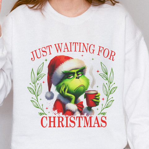 Just Waiting for Christmas Unisex Heavy Blend Crewneck Sweatshirt