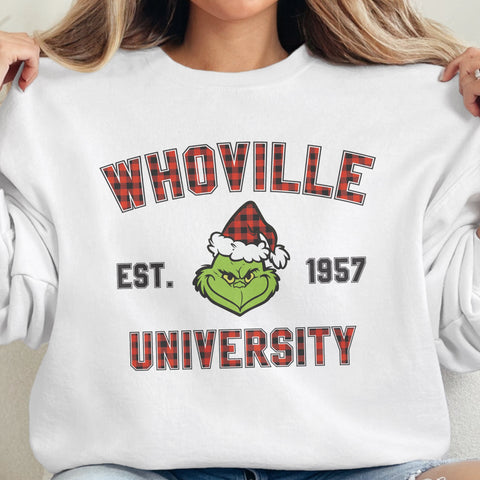 Whoville University Christmas Unisex Heavy Blend Crewneck Sweatshirt