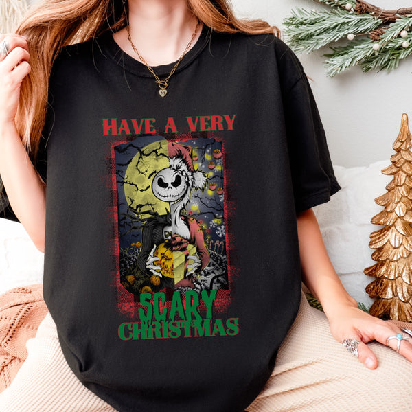 Have a Very Scary  Christmas Skeleton Comfort Colors Unisex Garment-Dyed T-shirt