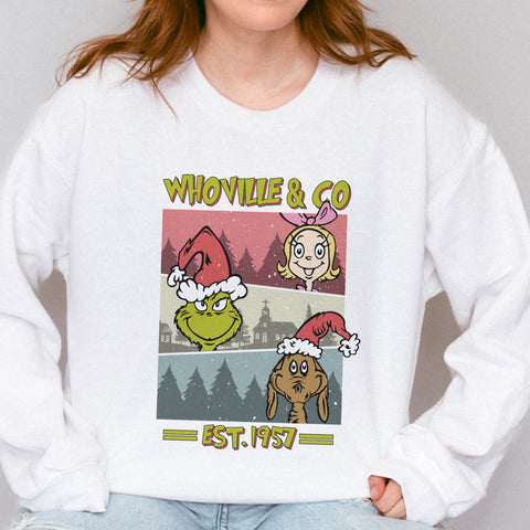 Who Ville and Co. Christmas Unisex Heavy Blend Crewneck Sweatshirt