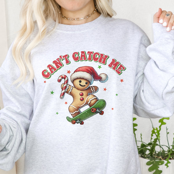 Can’t Catch Me Gingerbread Man Unisex Heavy Blend Crewneck Sweatshirt