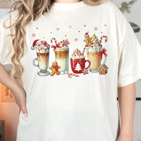 Christmas Coffee Comfort Colors Unisex Garment-Dyed T-shirt