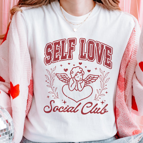 Self Love Social Club Valentine Comfort Colors Unisex Garment-Dyed T-shirt