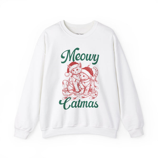 Meowy Catmas Christmas Unisex Heavy Blend Crewneck Sweatshirt