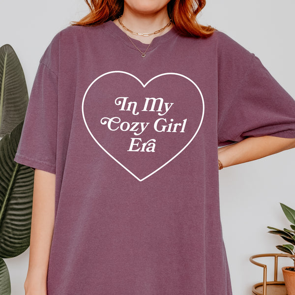 In My Cozy Girl Era Heart Comfort Colors Unisex Garment-Dyed T-shirt