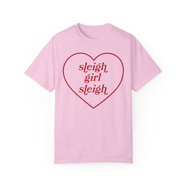 Sleigh Girl Sleigh Christmas Heart Comfort Colors Unisex Garment-Dyed T-shirt