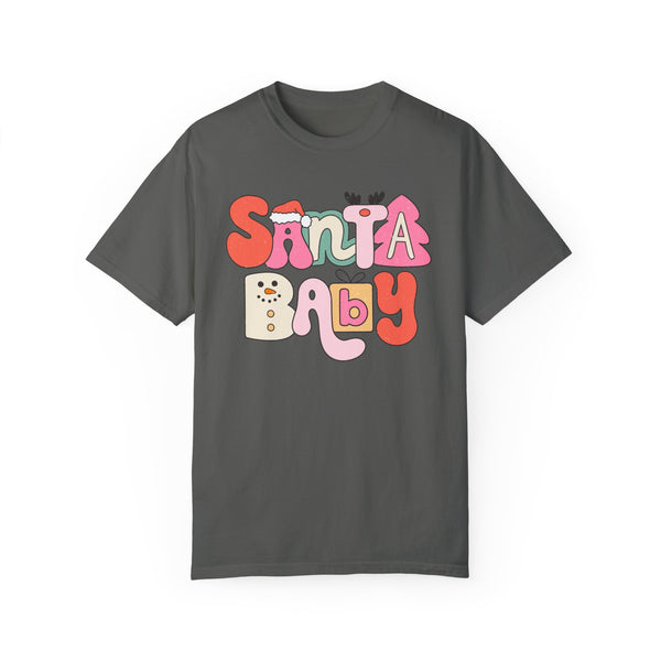 Santa Baby Retro Christmas Comfort Colors Unisex Garment-Dyed T-shirt