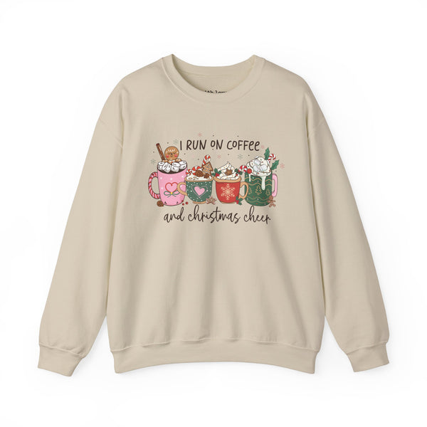 I Run On Coffee and Christmas Cheer Unisex Heavy Blend Crewneck Sweatshirt