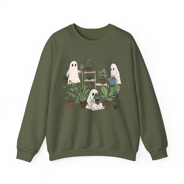 Ghosty Gardeners Halloween Plants Unisex Heavy Blend Crewneck Sweatshirt